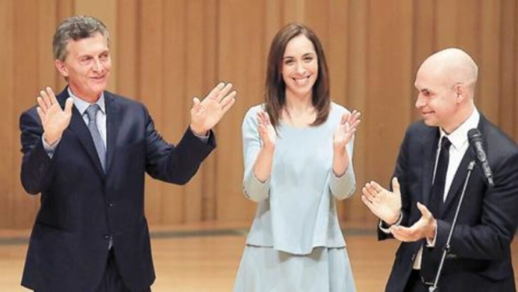 Mauricio Macri, María Eugenia Vidal y Horacio Rodríguez Larreta