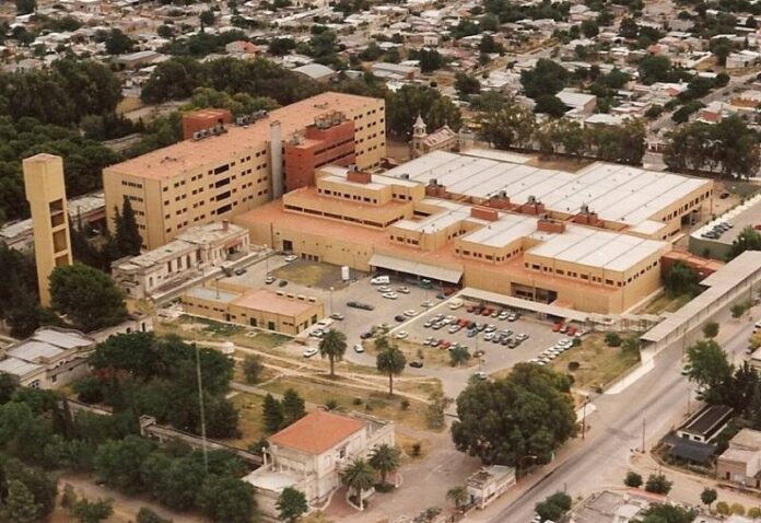 Vista aérea del Hospital Penna de Bahía Blanca, publicada en elagora.digital