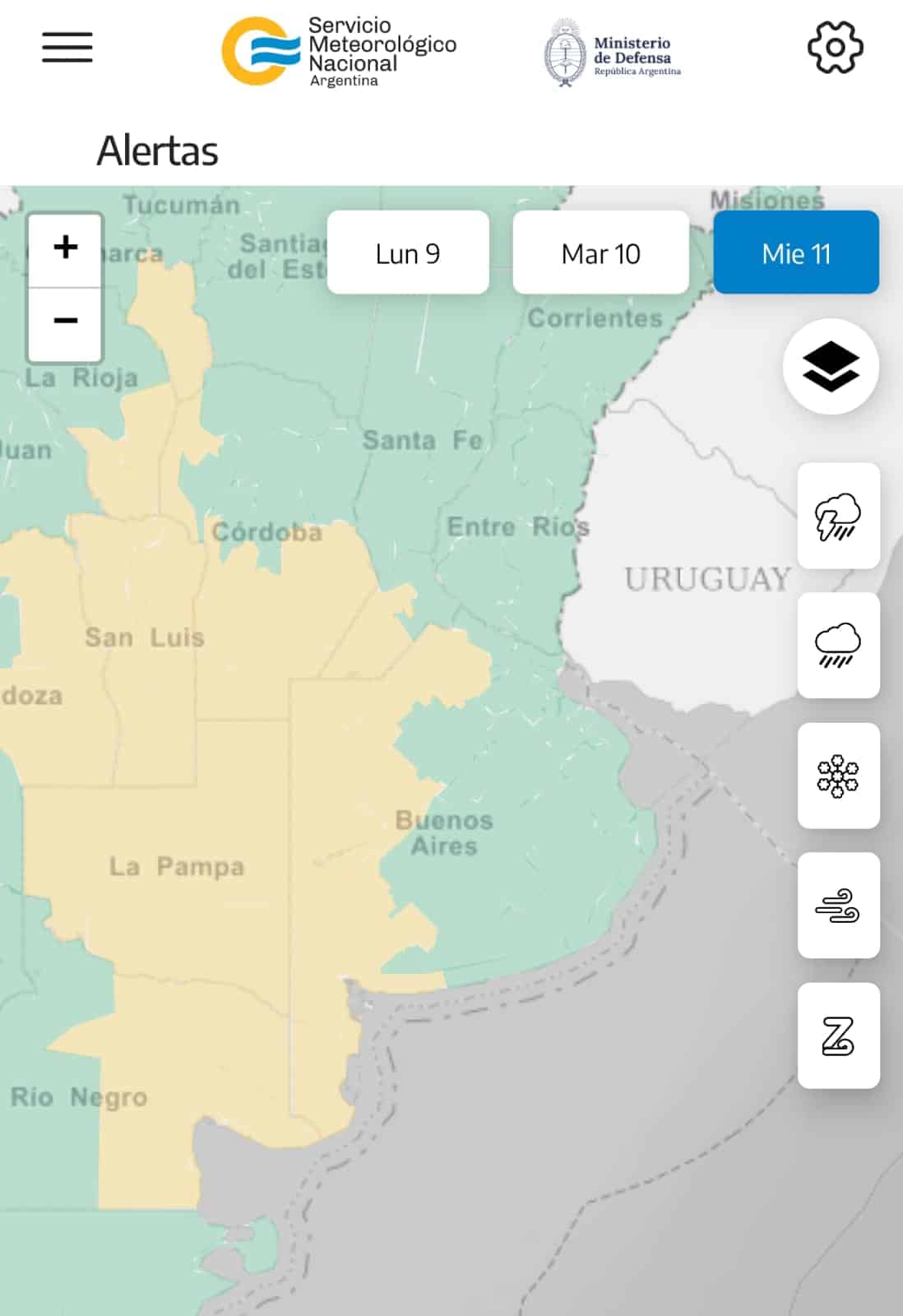 Alerta amarilla por vientos en Bahía Blanca y la región para el 11 de junio